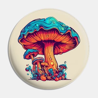 Psychedelic Mushroom Dream design Pin