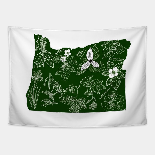Native Plants of Oregon Tapestry by FernheartDesign