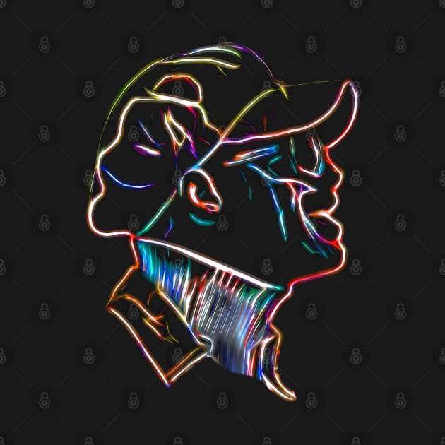 Stevie Wonder in Pop Art style Neon Glow effect by Mr.FansArt