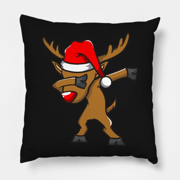 Dabbing Reindeer Pillow by Eugenex