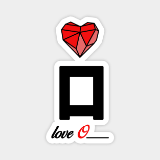 Initial love letter O for valentine Magnet