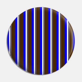 Blue, white and brown Stripes Pin