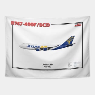 Boeing B747-400F/SCD - Atlas Air (Art Print) Tapestry