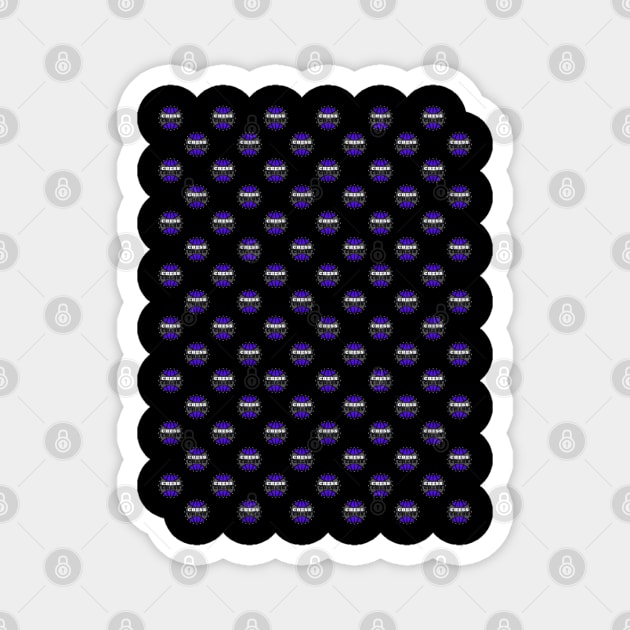 Chess Logo in Black, White and Purple Pattern Magnet by The Black Panther