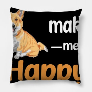 Corgi Make Me Happy (216) Pillow