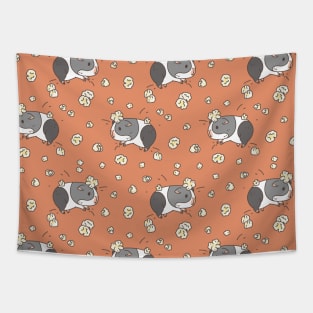 Popcorning Guinea Pig Pattern in Orange Tapestry