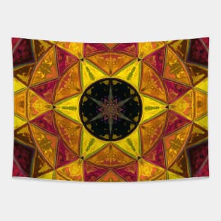 Mosaic Kaleidoscope Flower Tapestry