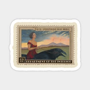 US Stamp Raven Magnet