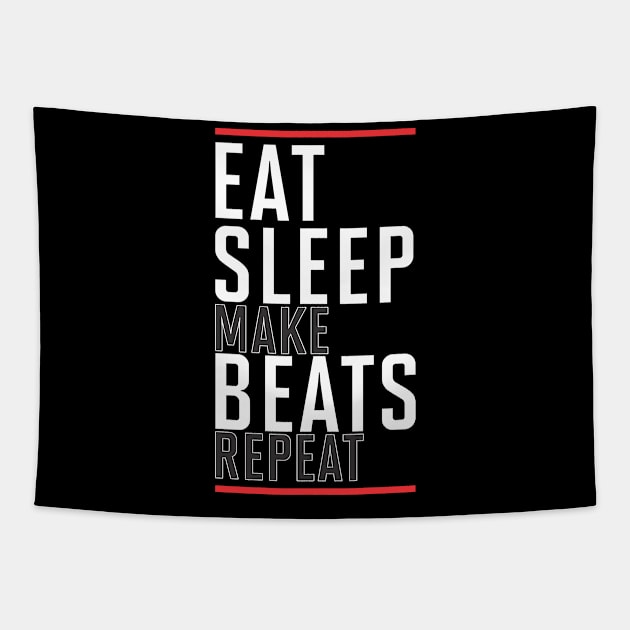 Eat Sleep Make beats Repeat Tapestry by Stellart