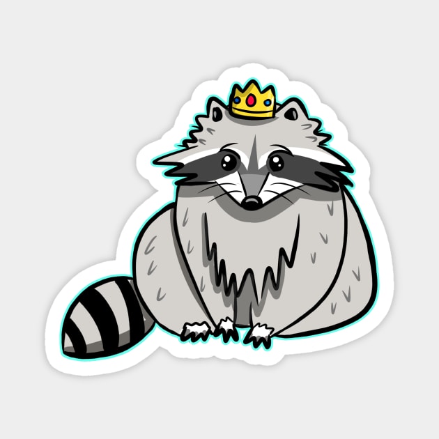 RACCOON ROYALTY Magnet by roxiqt