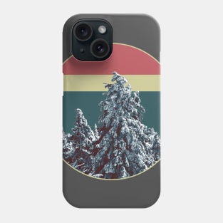 Retro Snow Tree Phone Case