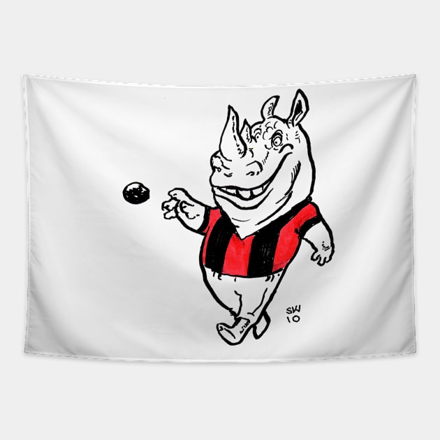 Rhino Bowler Tapestry by CoolCharacters