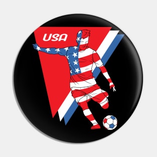 USA Futbol Football Soccer Player Pin