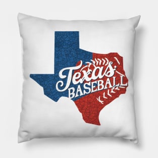 Texas Baseball Pillow