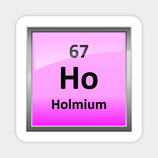 Holmium or Ho Periodic Table Element Symbol Magnet