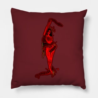 SERPENT QUEEN BLACK RED Pillow