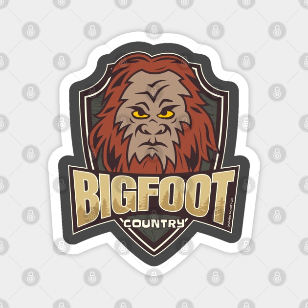 Bigfoot country Magnet by Garment Monkey Co.