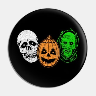 Halloween 3 Silver Shamrock Masks Pin