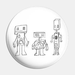 Robot friends Pin