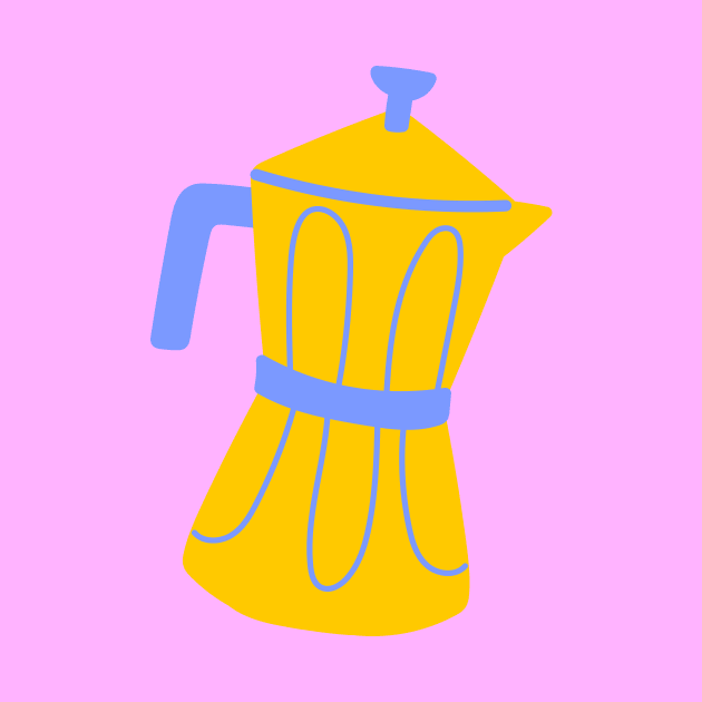 Pastel Moka Pot Coffee by OpalEllery