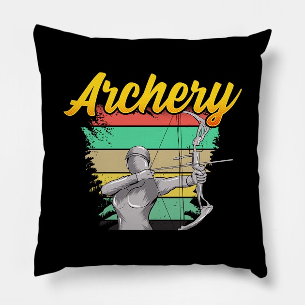 Awesome Archery Shooting Bow Competitive Archer Pillow by theperfectpresents