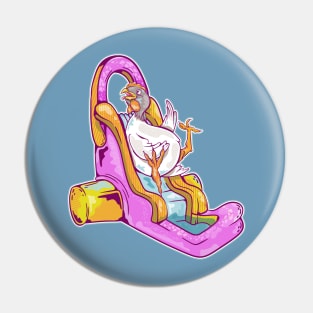 Chicken on a waterslide Pin