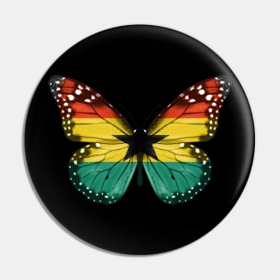 Ghanaian Flag  Butterfly - Gift for Ghanaian From Ghana Pin