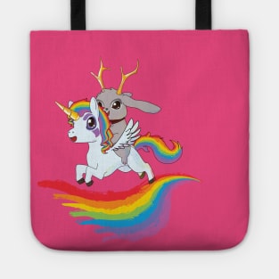 Jackalope on Unicorn Tote