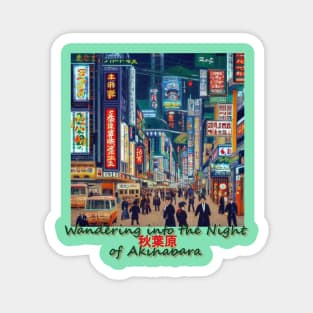 Japan Wandering into the Night of Akihabara Tokyo by Kana Kanjin Magnet