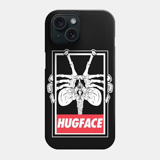 HUGFACE black tee Phone Case by Samtronika