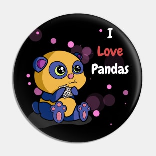 I Love Pandas | Python Dawn White Pin