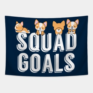 Funny Corgi Squad Goals Tapestry