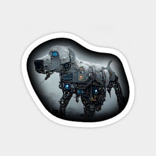 Labrador Retriever Surreal Steampunk Artwork, Dog Lover Magnet