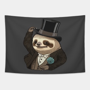 Sloth Funny Top Hat Tapestry