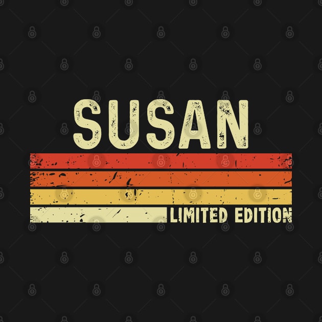 Susan Name Vintage Retro Limited Edition Gift by CoolDesignsDz