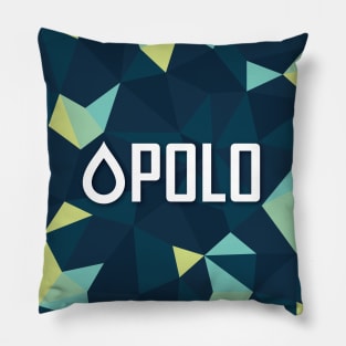 Techy Water Polo Blue Geometry Pillow