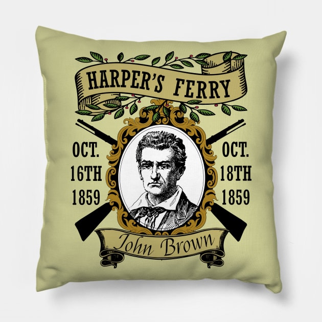 Harpers Ferry Raid Memorial - John Brown, Abolitionist, American History Pillow by SpaceDogLaika