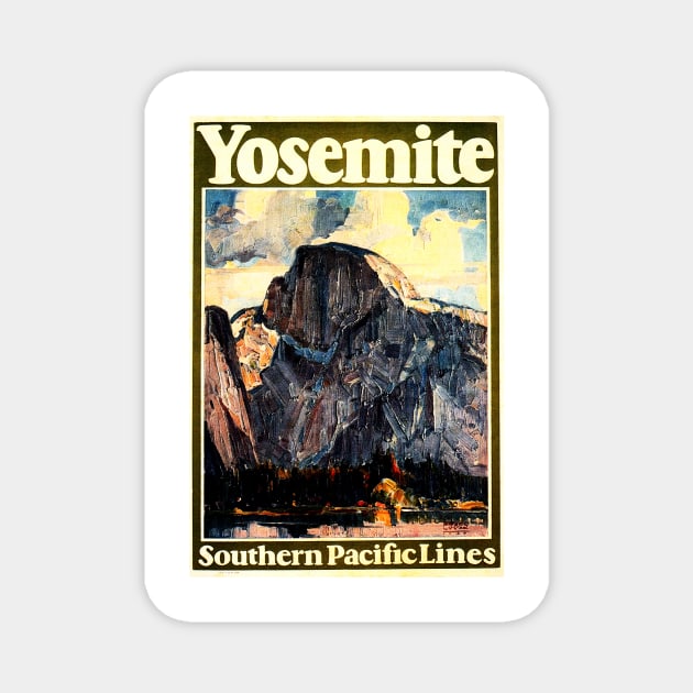 YOSEMITE National Park Painting Advertisement Vintage Railway Travel Magnet by vintageposters