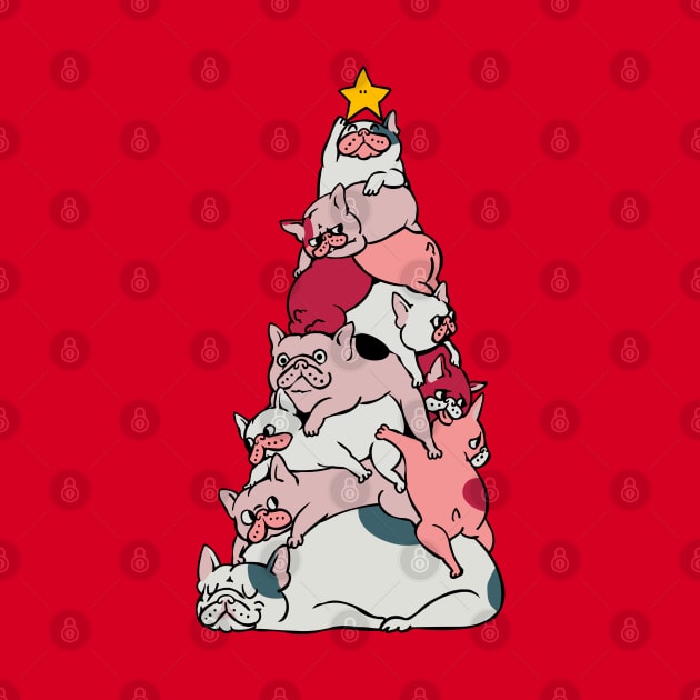 Christmas Tree French Bulldog by huebucket