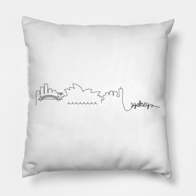 Sydney City Signature Pillow by kursatunsal