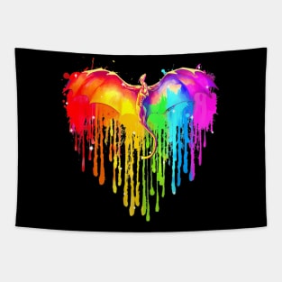 Rainbows Dragons Heart For Lgbt Gay Les Tapestry