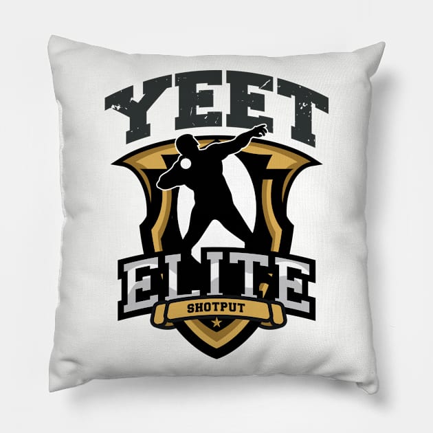 Yeet Elite Shotput Badge Track N Field Athlete Pillow by atomguy