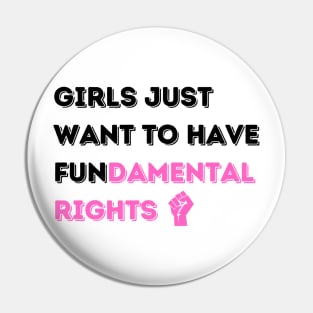 Girls' Fundamental Rights T-Shirt - Inspiring Message, Activist Fashion, Great for Equality Marches, Thoughtful Birthday Gift Pin