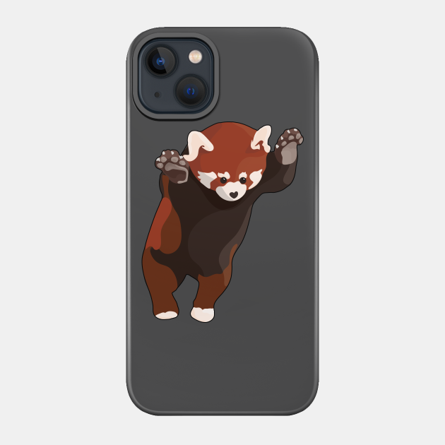 Red Panda Bear Excited. - Red Panda - Phone Case