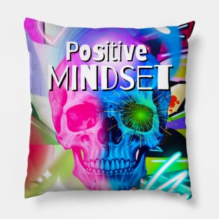 Positive Mindset, Skull Graffiti Pillow