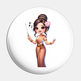 Khmer Music Teacher Pin