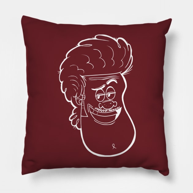 Tumeke Space White Outline Pillow by mukpuddy