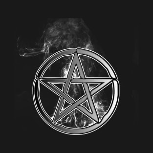 Grey Magick Pentacle - Smoking Pentagram T-Shirt