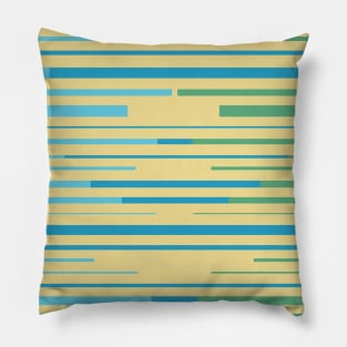 blue green lines Pillow