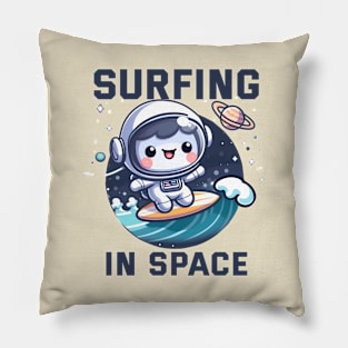 Surfing in Space - Astronaut Pillow